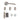 Deanta - Deanta - Hera Complete Door Pack - Bathroom Door - 4" Hinges; #finish_satin-nickel