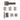 Deanta - Deanta - Invictus Complete Door Pack - Bathroom Door - 3" Hinges; #finish_matt-satin-nickel-and-black-nickel