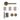 Deanta - Deanta - Ithaca Complete Door Pack - Bathroom Door - 3" Hinges; #finish_antique-brass