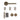 Deanta - Deanta - Ithaca Complete Door Pack - Bathroom Door - 4" Hinges; #finish_antique-brass