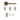 Deanta - Deanta - Ithaca Complete Door Pack - Latch Door - 3" Hinges; #finish_antique-brass