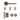Deanta - Deanta - Ithaca Complete Door Pack - Standard UK Lock - 3" Hinges; #finish_antique-brass