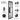 Civic Reeded Glazed Internal Door; #finish_pre-finished-black