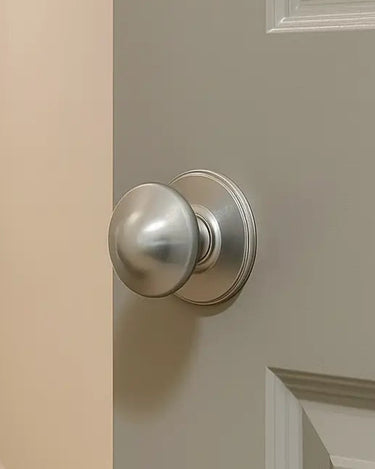 Frelan Hardware - Jedo Crown Mortice Door Knobs - Pair; #finish_satin-nickel