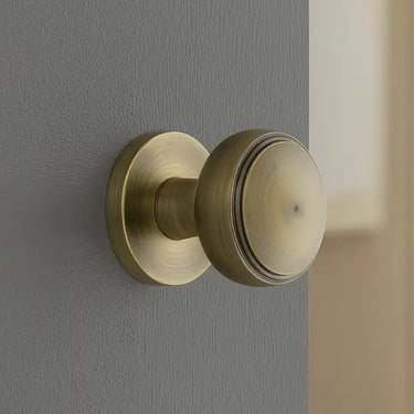 Frelan Hardware - Classic Mortice Door Knobs - Pair; #finish_antique-brass