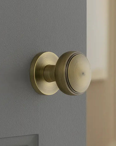 Frelan Hardware - Classic Mortice Door Knobs - Pair; #finish_antique-brass