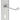 M Marcus - Carlisle Brass - Victorian Scroll Door Handles on Backplate - Shaped - Lock - Pair; #finish_satin-chrome
