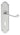 M Marcus - Carlisle Brass - Victorian Scroll Door Handles on Backplate - Shaped - Lock - Pair; #finish_satin-chrome