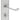 M Marcus - Carlisle Brass - Victorian Scroll Door Handles on Backplate - Shaped - Bathroom - Pair; #finish_satin-chrome