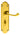 M Marcus - Carlisle Brass - Victorian Scroll Door Handles on Backplate - Shaped - Bathroom - Pair; #finish_polished-brass