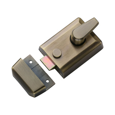M Marcus - York Security - Standard Night Latch - 60mm; #finish_antique-brass