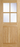 LPD Doors - Unfinished oak external door with four double-glazed panels and vertical solid panels.; #finish_unfinished-oak