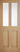 LPD Doors - London Internal Door in unfinished oak with two solid and two glazed panels.; #finish_unfinished-oak