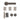 Deanta - Deanta - Olympia Complete Door Pack - Bathroom Door - 3" Hinges; #finish_matt-satin-black-nickel