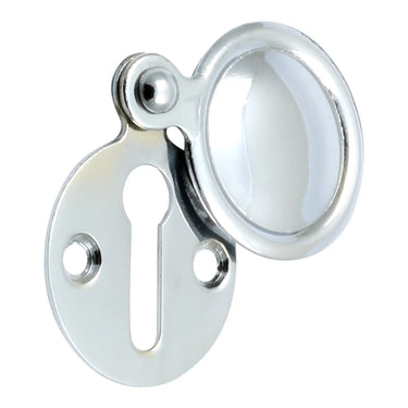 Prima Hardware - Covered Escutcheon - 41mm x 33mm - Standard Key; #finish_polished-chrome
