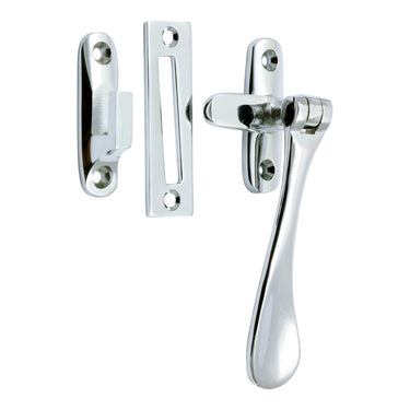 Prima Hardware - Spoon End Reversible Casement Fastener - 96mm x 23mm; #finish_polished-chrome