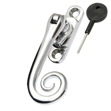 Prima Hardware - Monkey Tail Window Espagnolette - 110mnm x 40mm - Right Hand; #finish_polished-chrome