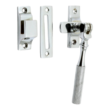Prima Hardware - Knurled Casement Fastener - 105mm x 30mm; #finish_polished-chrome