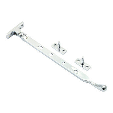 Prima Hardware - Pear Drop Casement Window Stay - 200mm; #finish_polished-chrome