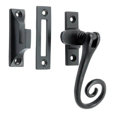 Prima Hardware - Monkey Tail Window Fastener - Reversible - 90mm x 40mm; #finish_matt-black