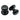 Prima Hardware - Mushroom Mortice Knob - Unsprung - Concealed Fix - Pair - 60mm dia; #finish_matt-black