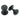 Prima Hardware - Queen Ann Reeded Mortice Knob - Unsprung - Concealed Fix - Pair - 55mm dia; #finish_matt-black