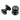 Prima Hardware - Mushroom Mortice Knobs - ½ Sprung - Pair - 50mm dia; #finish_matt-black