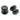 Prima Hardware - Mushroom Mortice Knobs - ½ Sprung - Pair - 60mm dia; #finish_matt-black