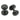 Prima Hardware - Queen Ann Reeded Mortice Door Knobs - ½ Sprung - Pair - 55mm dia; #finish_black