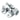 Prima Hardware - Brighton Fastener - Acorn London Style - 49mm x 22mm; #finish_satin-chrome-plate