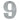 Prima Hardware - Numerals - Face Fix - 89mm - 9; #finish_satin-chrome-plate