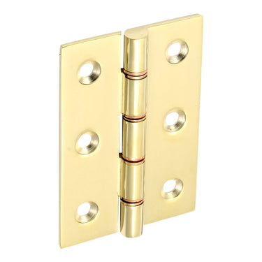 Prima Hardware - Double Phosphor Bronze Washered Hinges - 76mm x 51mm; #finish_unlacquered-brass