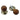Prima Hardware - Rosewood Reeded Mortice/Rim Wooden Door Knobs - Unsprung - Pair - 54mm dia; #finish_antique-brass