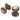 Prima Hardware - Mushroom Mortice Knobs - ½ Sprung - Pair - 50mm dia; #finish_antique-brass