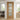 PM Mendes - Oak ISEO Crown Cut 4 Light Glazed Prefinished door with clear glass panels.; #finish_pre-finished-oak