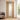 PM Mendes - Oak Corsica door with clear glazed panel and V grooves, prefinished in satin lacquer.; #finish_pre-finished-oak