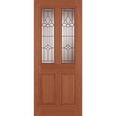 Oak Derby Chameleon RM1S door with oak veneer and traditional glazed panels.; #Oak