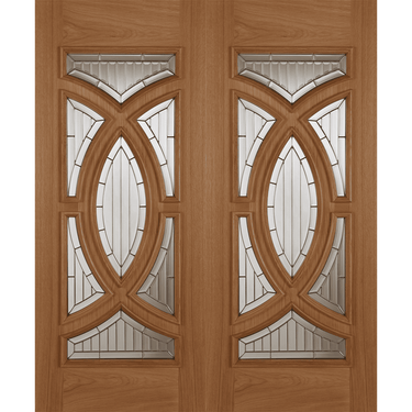 Oak Majestic RM1S SQMS doors with triple glazed glass and solid oak frame.; #Oak
