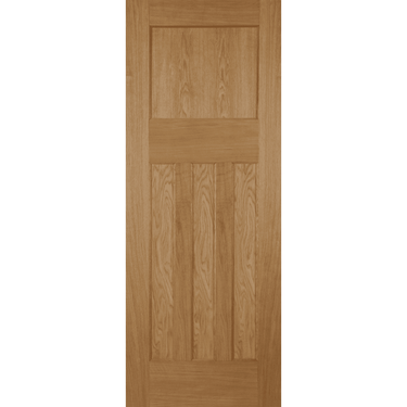 Oak 1930 4 Panel door with flat panels and recessed beading, unfinished.; #Oak