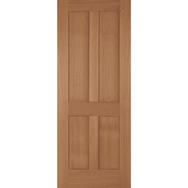 Oak Bristol 4 Panel Unfinished door with classic shaker design.; #Oak