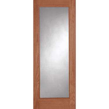 Oak Pattern 10 Clear Glazed Door with recessed beading, unfinished.; #Oak