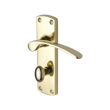 M Marcus - Project Hardware - Luca Door Handles - Bathroom - Pair; #finish_polished-brass