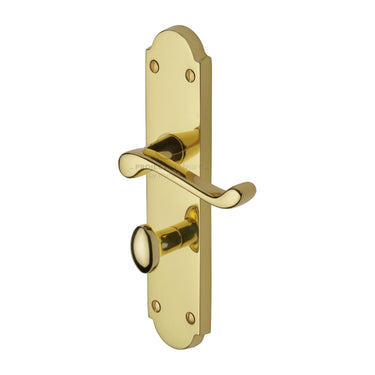 M Marcus - Project Hardware - Kensington Door Handles - Bathroom - Pair; #finish_polished-brass