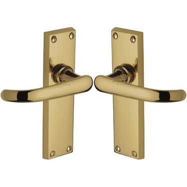 M Marcus - Project Hardware - Avon Door Handles - Latch - Pair; #finish_polished-brass