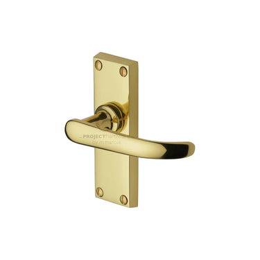 M Marcus - Project Hardware - Avon Door Handles - Short - Latch - Pair; #finish_polished-brass