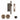 M Marcus - M.Marcus Architectural Hardware - Sliding Lock with Round Privacy Turns - 40mm; #finish_antique-brass