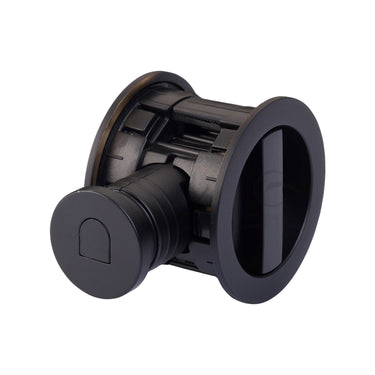 M Marcus - M.Marcus Architectural Hardware - Tubular Lock with Round Privacy Turn & Release - 50mm; #finish_matt-black
