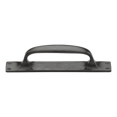 M Marcus - M.Marcus Architectural Hardware - Rustic Bronze Cabinet Pull Handle on Plate - 228mm; #finish_rustic-dark-bronze