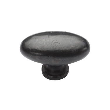 M Marcus - M.Marcus Architectural Hardware - Rustic Bronze Oval Cabinet Knob - 38mm; #finish_rustic-dark-bronze