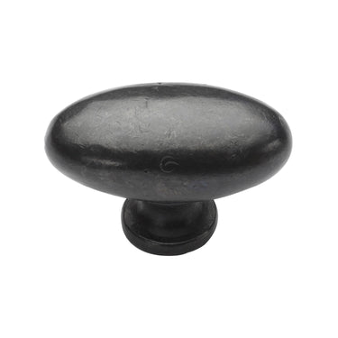 M Marcus - M.Marcus Architectural Hardware - Rustic Bronze Oval Cabinet Knob - 50mm; #finish_rustic-dark-bronze